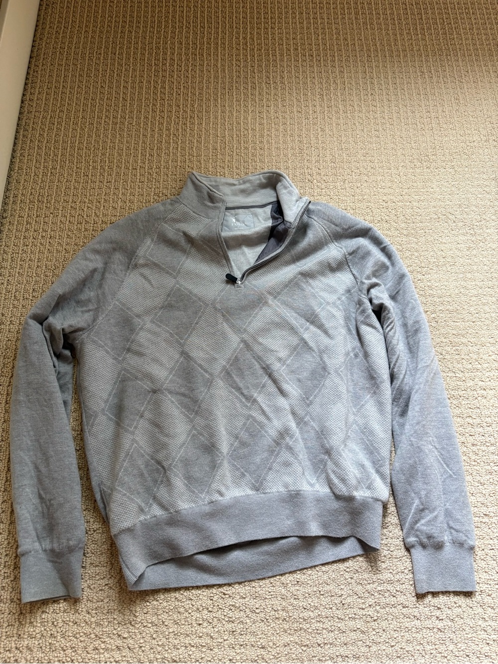 Fairway & Greene Light Gray Quarter-Zip Windbreaker